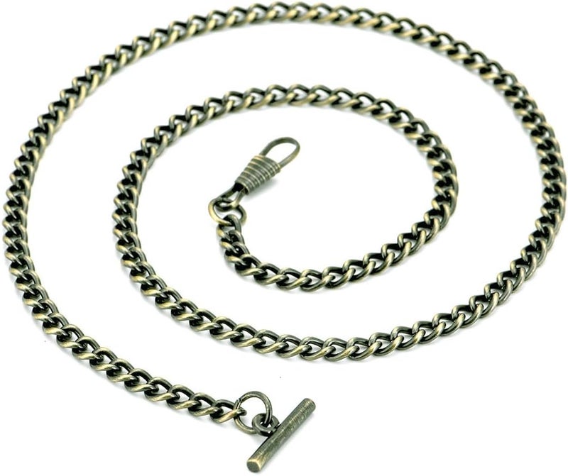 BoShiYa Pocket Watch Chains for Men Vintage Metal Albert Vest Chain Accessories/Color: Gold/Silver/Black/Bronze - Image 1